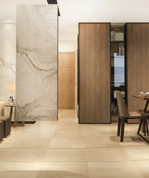 3d rendering dining room and kitchen with luxury decor